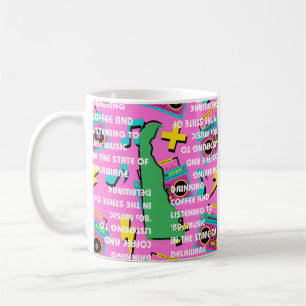 Coffee and '80s Music in Delaware Coffee Mug