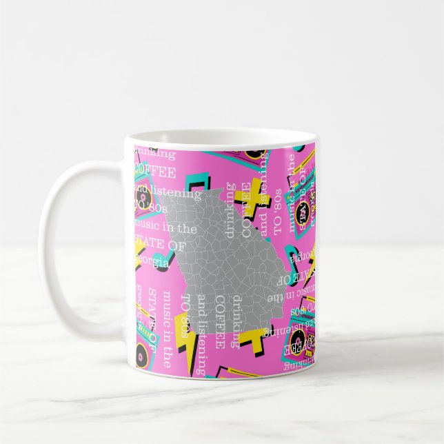 Coffee and '80s Music in Georgia  Mug (Left)