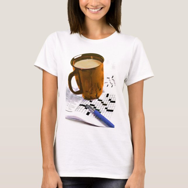 Coffee and a Crossword T-Shirt (Front)