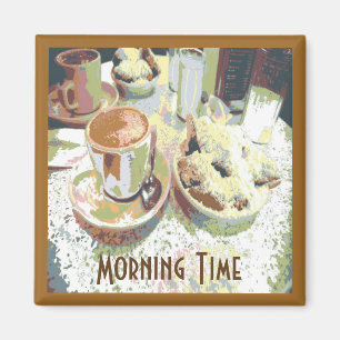 Coffee and Bignets New Orleans Cafe Aulait Doughnu Magnet