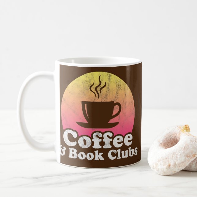 Coffee and Book Clubs  Coffee Mug (With Donut)
