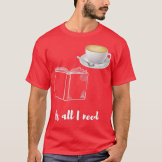 Coffee and Book Coffee Unissex Men amp Women T-Shirt