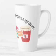 Coffee and Books are my Jam Large Latte Mug