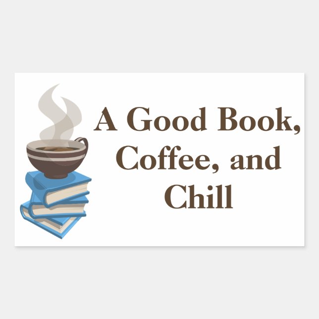 Coffee and Books Bumper Sticker (Front)