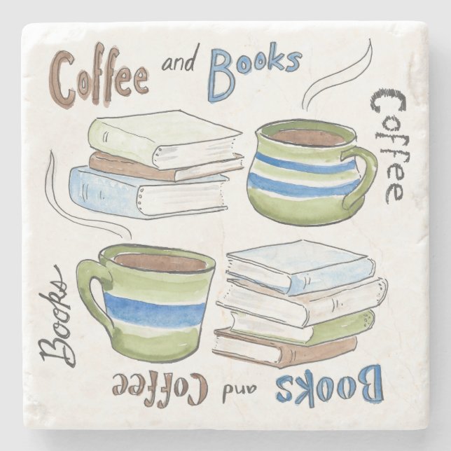 Coffee And Books coaster (Front)