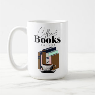 Coffee and Books is All I Need Vintage Mug