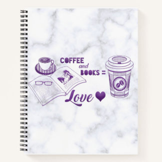 Coffee and Books Love Reading Notebook