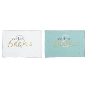 Coffee and Books Pillowcase Set