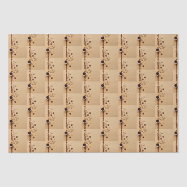 Coffee and buttonmix tissue paper (Front)