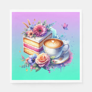 Coffee and Cake Best Friend's Birthday Napkin