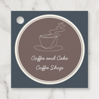 Coffee and Cake Coffee Shop  Favour Tags