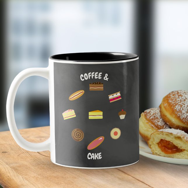Coffee And Cake Secret Santa Stocking Filler Mug (Coffee & Cake Mug)