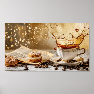 Coffee and cakes poster
