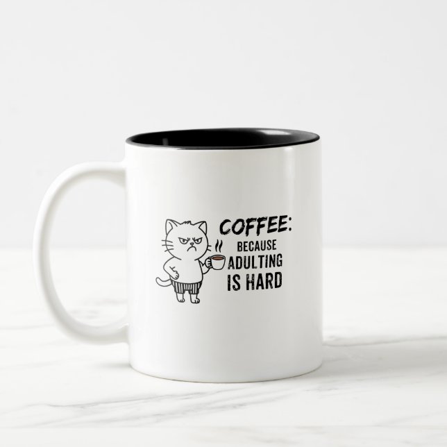 Coffee and Cat lover mug (Left)