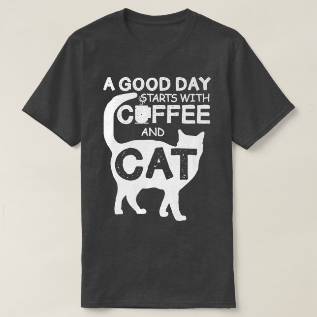 Coffee And Cats Best Cat Dad Fathers Day Espresso  T-Shirt (Design Front)