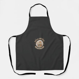 Coffee And Cats Cat Coffee Vintage Vector Art Shir Apron