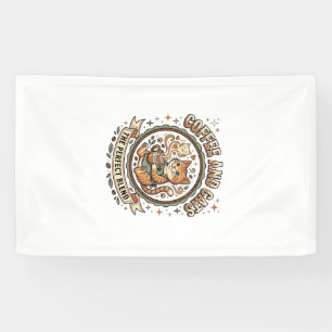 Coffee And Cats Cat Coffee Vintage Vector Art Shir Banner