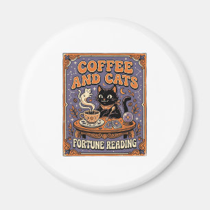 Coffee And Cats Cat Tea Leaves Coffee Fortune Read Magnet