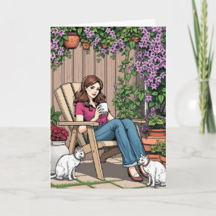 Coffee and Cats   That's All Funny Friendship Card