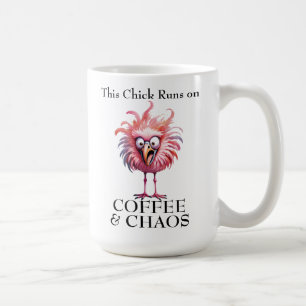 Coffee and Chaos Funny Saying Coffee Mug