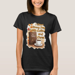 Coffee and Christ Jesus Catholic Morning T-Shirt