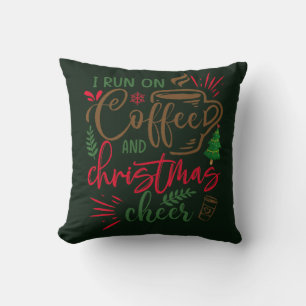 Coffee and Christmas Cheer Holiday Pillow
