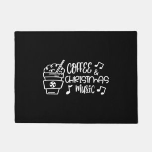 Coffee And Christmas Music Doormat