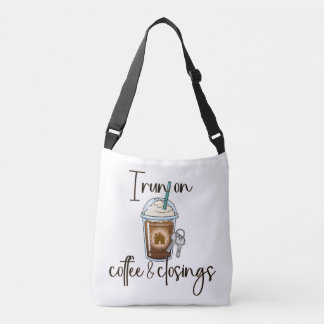 Coffee and Closings Realtor, Personalised Crossbody Bag