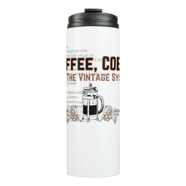 Coffee and Cobol.w Thermal Tumbler (Front)