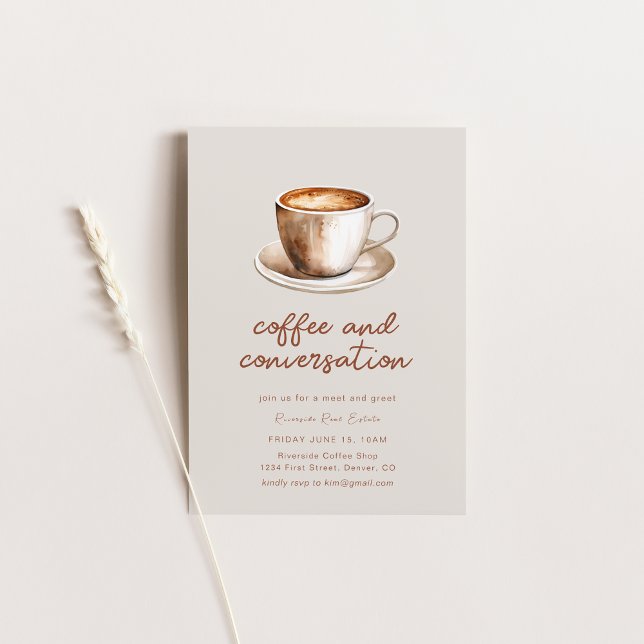 Coffee and Conversation Business Meeting Invite (Creator Uploaded)