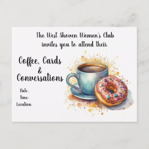 Coffee and Conversation Women's Club Postcard