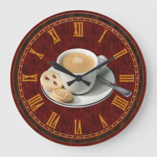 Coffee and cookies shop home office wall clock