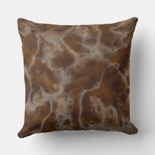 Coffee and Cream Marble abstract Cushion
