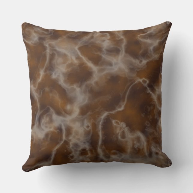 Coffee and Cream Marble abstract Cushion (Back)