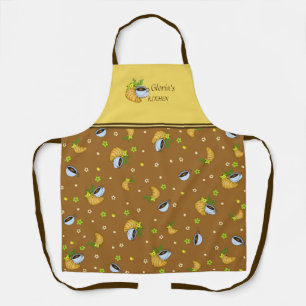 Coffee and croissants apron