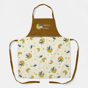 Coffee and croissants  apron