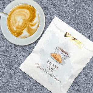 Coffee and Croissants Bridal Shower Favour Bag