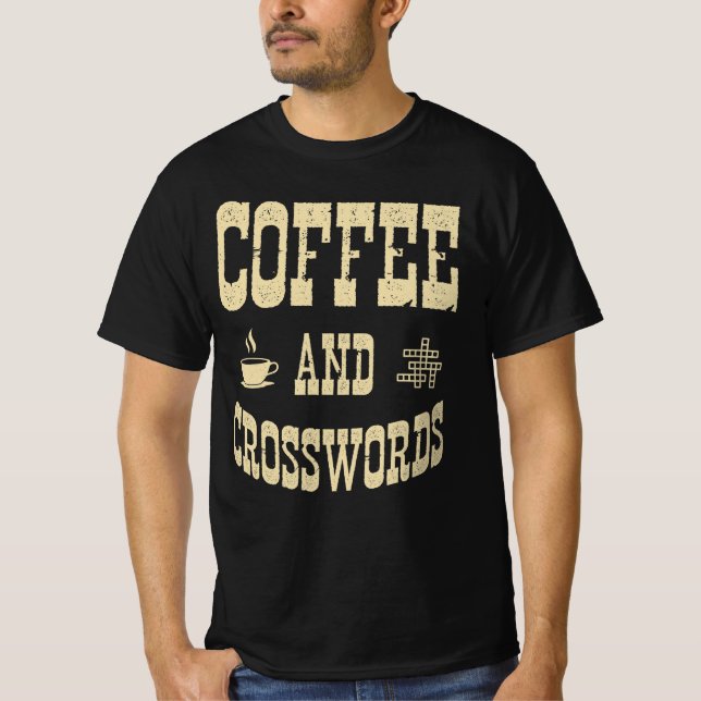 Coffee And Crosswords T-Shirt (Front)