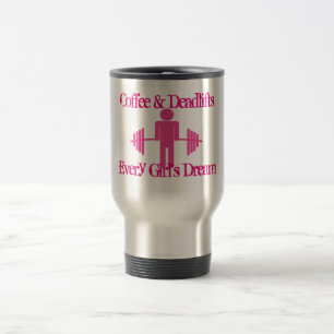 Coffee and Deadlifts Pink Mug