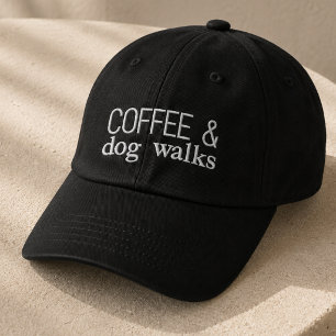 Coffee and Dog Walks Embroidered Hat
