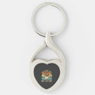 Coffee and Dogs Retro Pug Lover Key Ring