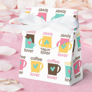 Coffee and Donut Pattern Favour Box