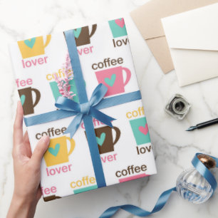 Coffee and Donut Pattern  Wrapping Paper