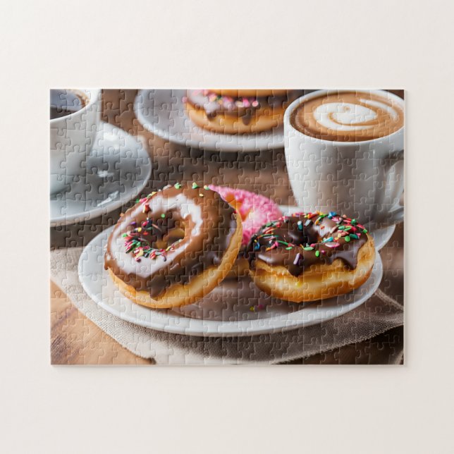Coffee and Donuts Jigsaw Puzzle (Horizontal)