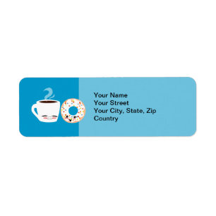 Coffee and Doughnut Pals Return Address Label