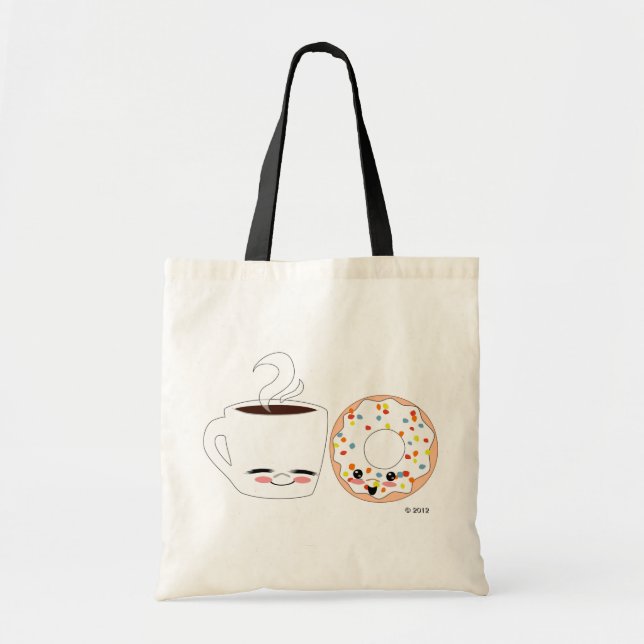 Coffee and Doughnut Pals Tote Bag (Front)