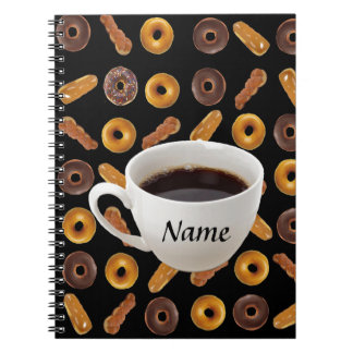 Coffee and Doughnuts Customisable Notebook
