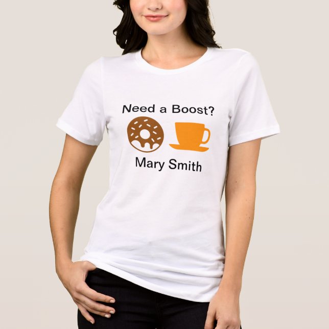 Coffee and Doughnuts Tri-Blend Shirt (Front)
