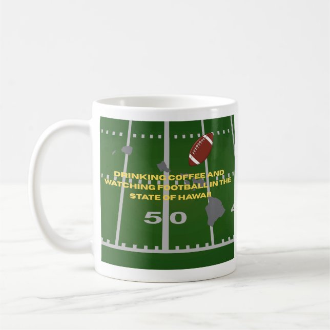 Coffee and Football in Hawaii  Coffee Mug (Left)