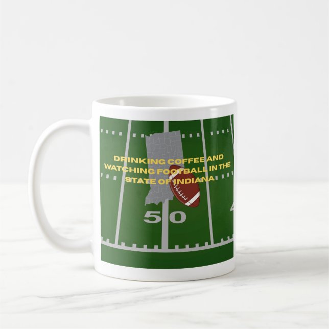 Coffee and Football in Indiana  Coffee Mug (Left)